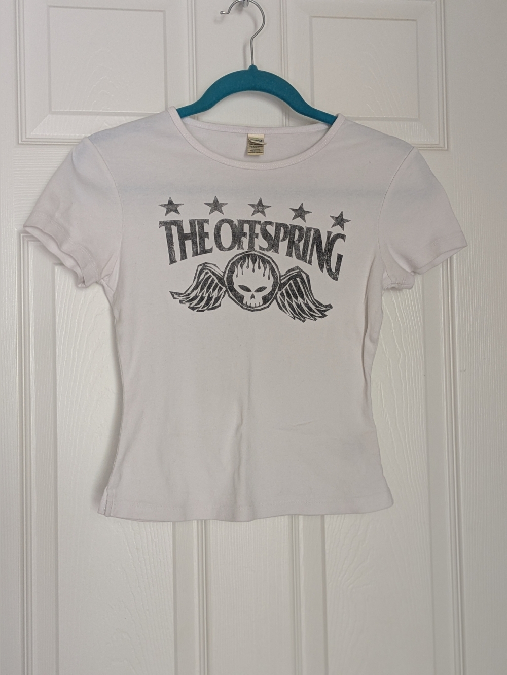 2004 The Offspring Concert Shirt Women's Crop Top Small White